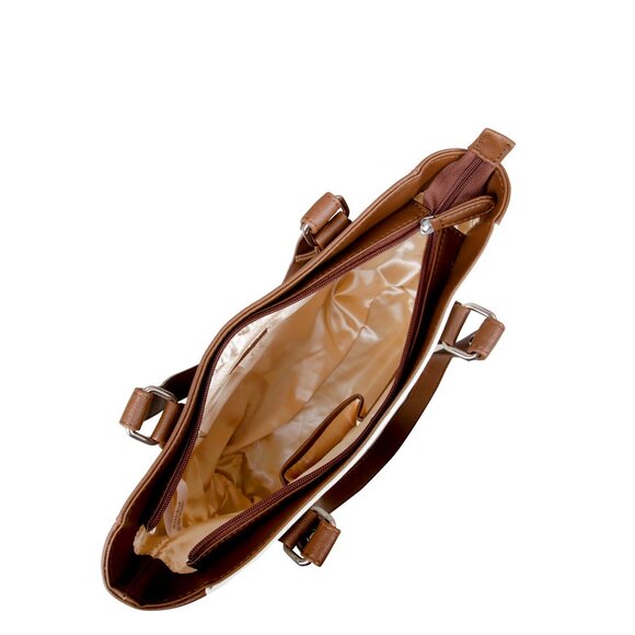 Printed Leather Shoulder Tote Bag for Women–Sling Bag Daily Use Purse for Office - Picture 5 of 10